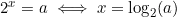 log2(x)