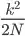 k^2 / 2N
