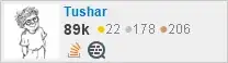 profile for Tushar on Stack Exchange, a network of free, community-driven Q&A sites