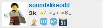 profile for soundslikeodd on Stack Exchange, a network of free, community-driven Q&A sites