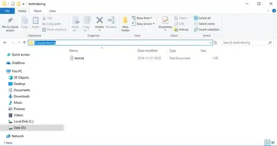 or in file explorer