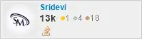 profile for Sridevi on Stack Exchange, a network of free, community-driven Q&A sites