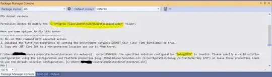 Error after restore