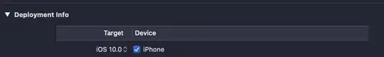 Xcode Deployment info