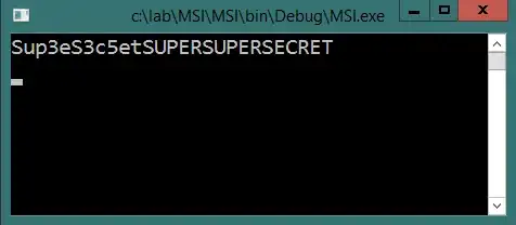 Console output