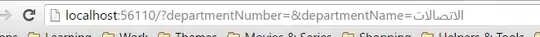 Arabic text in my query string 