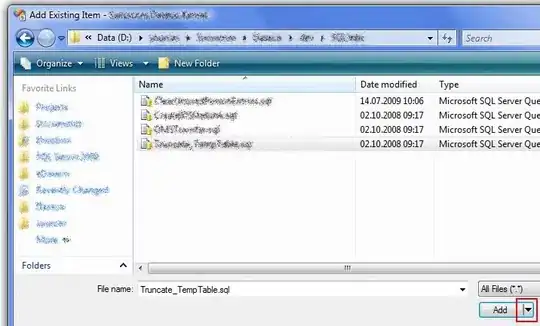 Add existing item dialog