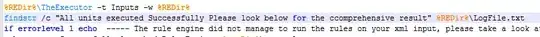 This one shows the part of the script where I call the executable
