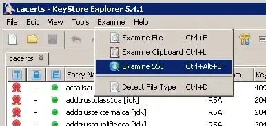 Examine menu