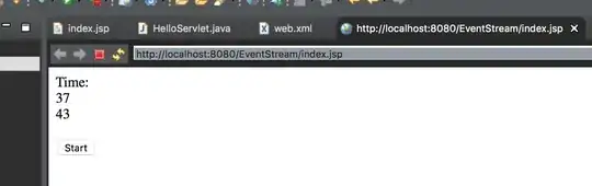Event stream example running on TomCat locally