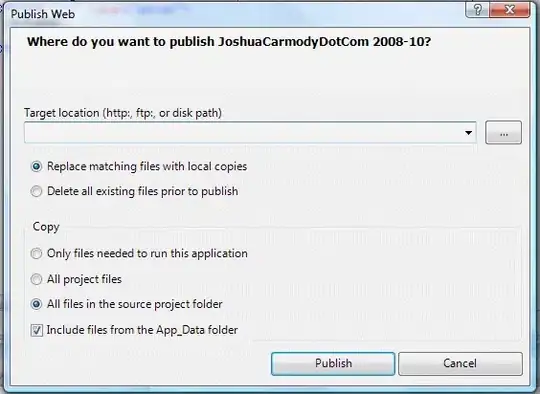 screenshot of the issue
