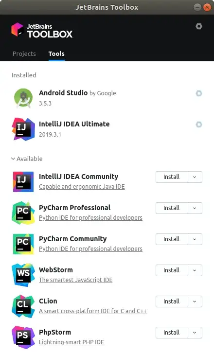 JetBrains toolbox