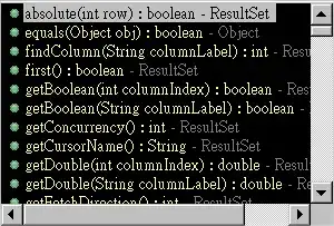 result dataset