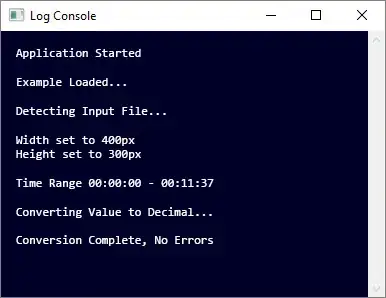Example Log Console