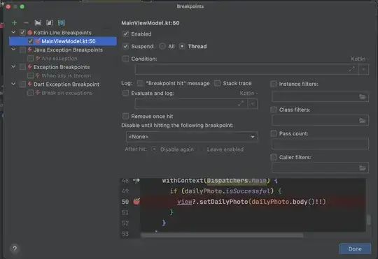 breakpoint settings