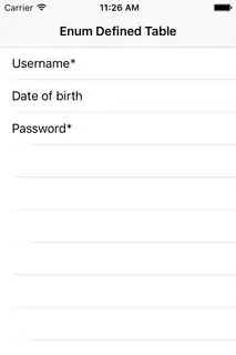 Enum-defined table