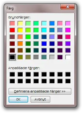 Color Dialog with custom font