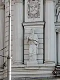 One of the sculptures (left)