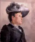 Portrait of Hanna Alchevska by her husband Oleksiy Beketov (1900)