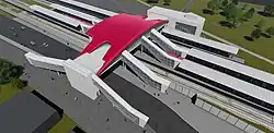 Rendering of the new station