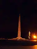 The eternal flame at night.