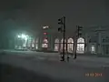 In a snowstorm.
