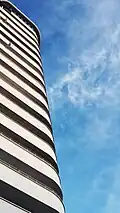 Skyward view of Liberty building