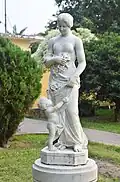 Statue in courtyard