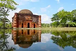 The mosque with three primary entrance and one dome