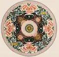Hakka Style Square Peony Pattern