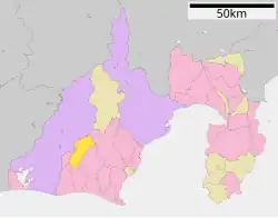 Location of Mori in Shizuoka Prefecture