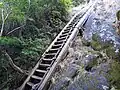 Ladder directly beneath the summit