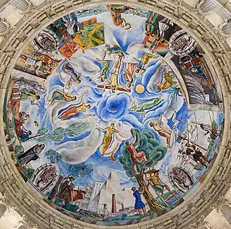 Fresco work by Francesc d'Assís Galí