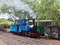 Alan Keef 2-6-0TT "Bunty" runs round the train at Heatherslaw Station