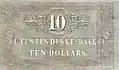 10 Westindiske Dalere - State Treasury (1849).