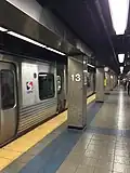 L1 Eastbound Platform with L train during 2018