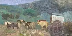 La carreta (óleo s/cartón) - The Oxcart (oil on cardboard) - 40x70cm [14]