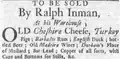 Newspaper item, 1764