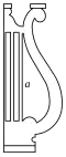 Lyre-shaped "bannister" for a music chair from the 1827 supplement to the London Chair-Makers' and Carvers' Book of Prices