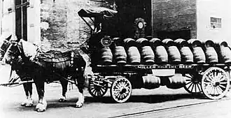 A Charles Abresch Company brewery wagon for Miller brewery, Milwaukee, 1888