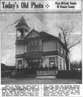 Nassau County sheriff Wood and undersheriff Skinner at the Nassau County's temporary court house, circa 1899