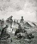 Soldiers of the Alpenkorps at the bivouac, 1916-1917