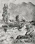 German assault and horses killed in the Turnu Roșu Pass, 1916-1917