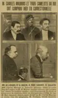 Appearance of three Camelots du Roi on June 27, 1923.