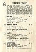 1948 VRC Turnbull Stakes showing the winner, Beau Gem