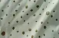 This white-background, gold-paint-flecked pattern was used on the 1956 La Femme's headliner, rain hat, rain coat and umbrella. It was also used to line the insides of the two front setback containers, meant to hold the aforementioned accessories.[10]