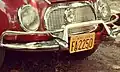Brazilian yellow alphanumeric plate used in private cars between 1971 and 1990
