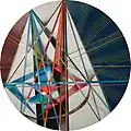 1974, The Second Day. Acrylic on panel, diameter 200&nbsp;cm