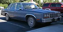 1981–1983 Ford Fairmont Futura 4-Door with the twin headlight grille