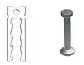 Fig 5: These 2 anchors have different concrete load interactions, where the footed anchor is more susceptible to side blow-out in thin wall sections